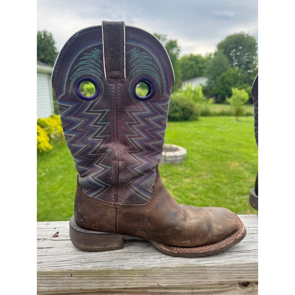 Durango Rebel Pro‎ Womens 7.5 M Western Boots Brown Amethyst DRD0354 12 Inch